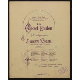 10 Concert Etuden für Flöte mit Klavierbegleitung, op. 82. No. 5, Hammer und Amboss / Ernesto Köhler. 