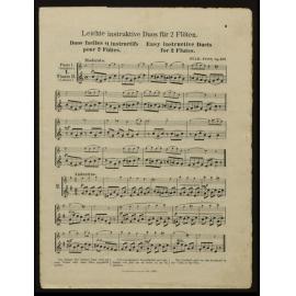 Leichte instruktive Duos für 2 Flöten, zur Bildung reiner Intonation und des Vortrages, op. 507Noten / von Wilh. Popp. 