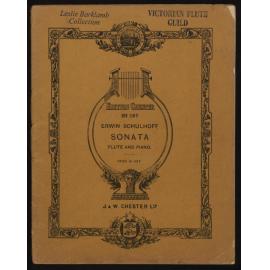 Sonata for flute and pianoforte / Ervín Schulhoff. 