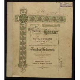 Deuxieme morceau de concert, pour flute et orchestre ou piano, op. 61 / par Joachim Andersen. 