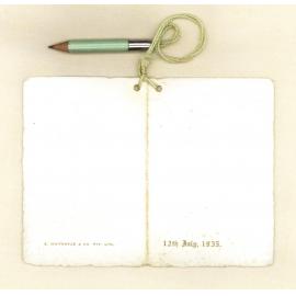 Dance card, 12th July 1935