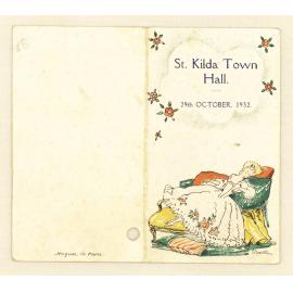 Dance card, 29th October 1932