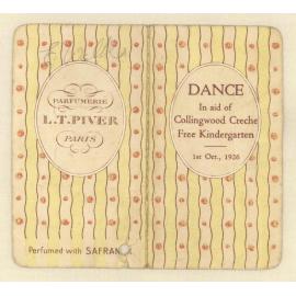Dance in aid of Collingwood Creche Free Kindergarten, 1st October 1926