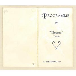 Programme "Illawarra", 21st September 1934