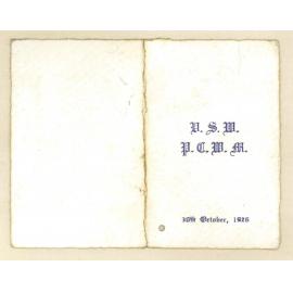 U.S.W P.C.W.M, 30th October 1926