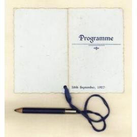Programme, 28th September 1927