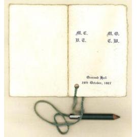 M.C. M.O. V.T. C.W, 28th October 1927