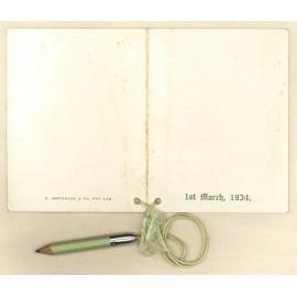 Dance card, 1st march 1934