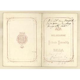Melbourne private assembly balls, May 1866