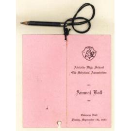 Adelaide High School Old Scholars' Association annual ball, 7th September 1923