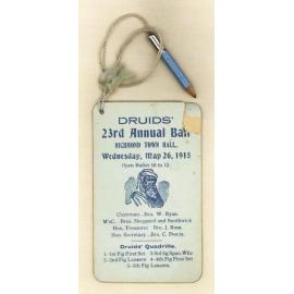 Druids' 23rd annual ball, 26th May 1915