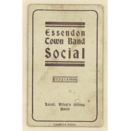 Essendon town band social programme