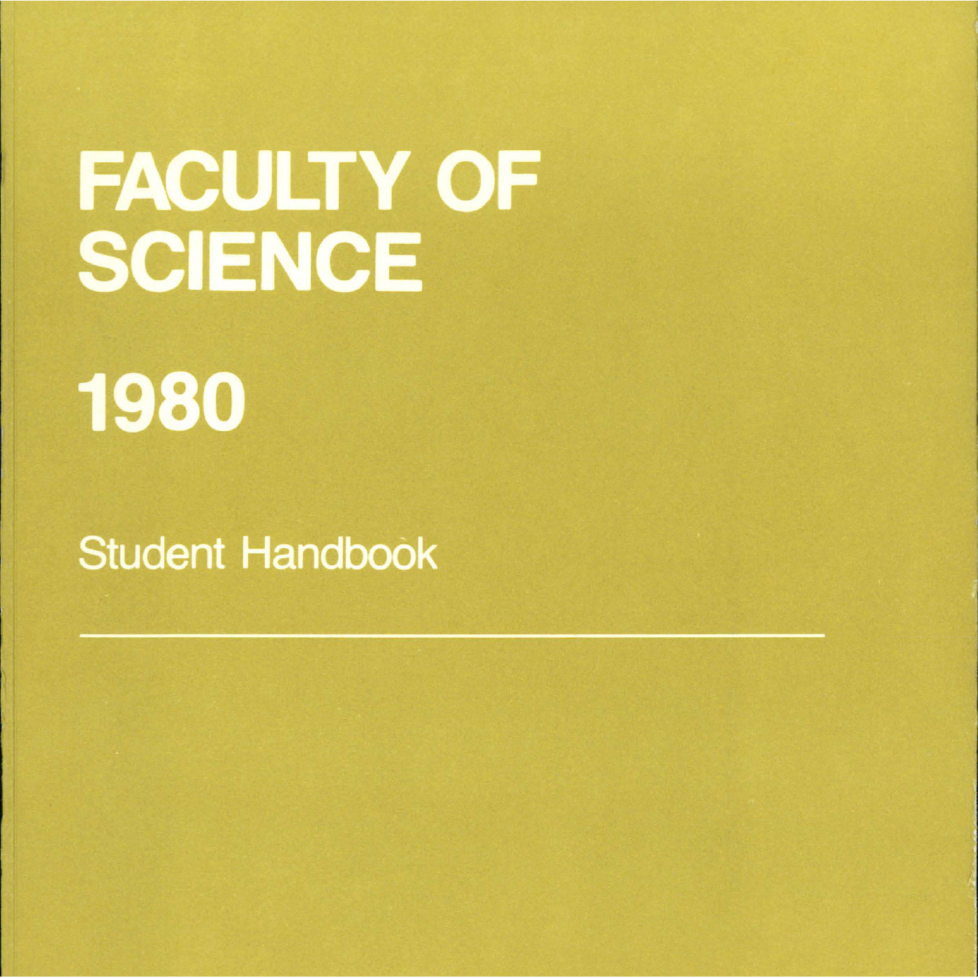 Faculty of Science Handbooks