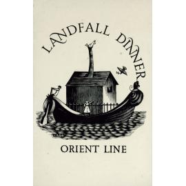 Orient Line: landfall dinner, 6th April 1937