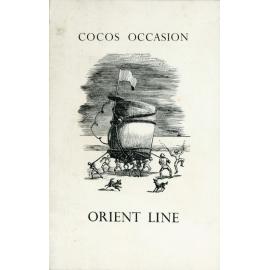Orient Line: Cocos occasion, 9th September 1952