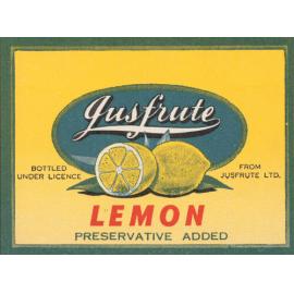 Jusfrute. Lemon. Preservative added. Bottled under licence. From Jusfrute Ltd..