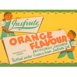 Jusfrute. Orange Flavour. Preservative added. Bottled under licence. From Jusfrute Ltd..