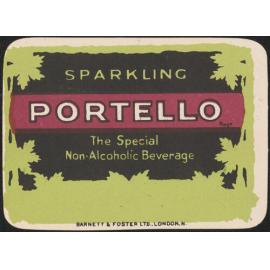 Sparkling Portello. The Special Non-Alcoholic Beverage. Barnett & Foster Ltd., London N