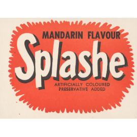 Splashe Mandarin Flavour. artificially coloured. Preservative added.