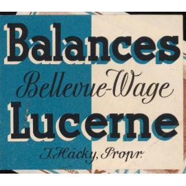 Balances Bellevue-Wage Lucerne J.Häcky Propr