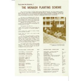 Facts about the University 1 - The Monash Planting Scheme
