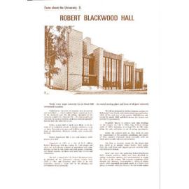 Facts about the University 5 - Robert Blackwood Hall