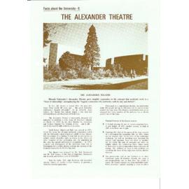 Facts about the University 6 - The Alexander Theatre