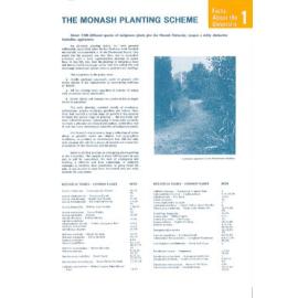 Facts about the University 1 - The Monash Planting Scheme