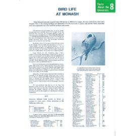 Facts about the University 8 - Bird Life at Monash
