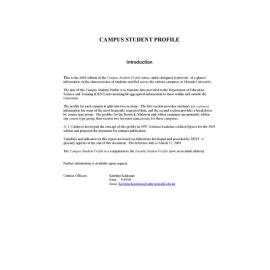 Campus Student Profile 2003