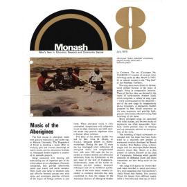 Monash: What's new in education, research and community services no.8