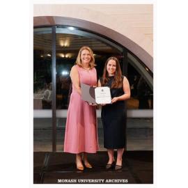 Vice-Chancellor Professor Sharon Pickering with Isobel Campbell, winner of the Faculty of Sciences Emerging Leader Alumni Award 2026