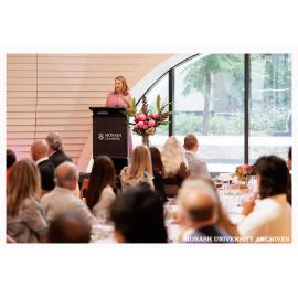 Vice-Chancellor Professor Sharon Pickering addressing guests at the presentation for the Emerging Leader Alumni Awards 2026