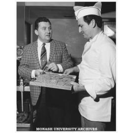 Catering manager, Charles Svec, with a member of the catering staff