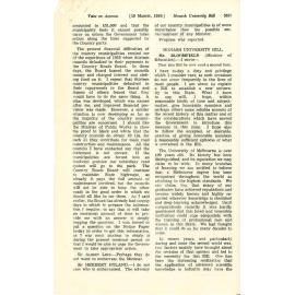 Monash University Bill, 19 March, 1958