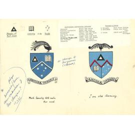 Proposed lyrebird coat of arms designed by Professor A. J. Marshall - sketch 1 - 15 March 1961