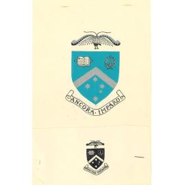 Proposed lyrebird coat of arms designed by Professor A. J. Marshall - sketch 2 - 15 March 1961