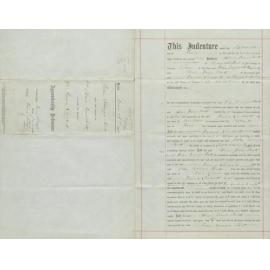 John George Scott to James Leverett, apprenticeship indenture, commencing June 16th 1873, ending June 16th 1878.