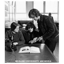 Mr. Ian Campbell with Caulfield Institute of Technology Chemistry students
