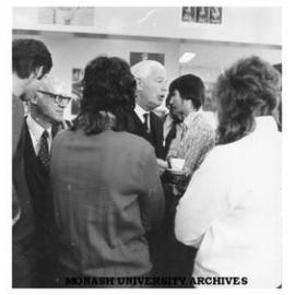 50th Anniversary celebrations, Caulfield Institute of Technology. Sir Rohan Delacombe with Mr Hartley Halstead