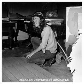 Set preparation for Caulfield Institute of Technology student revue '3/4 Time'