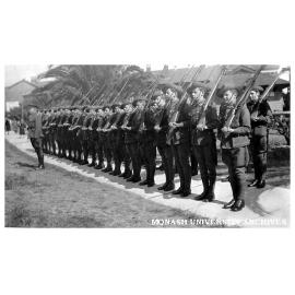 Opening of Caulfield Technical School Trade Block, 21 September 1939. Guard of Honour to Sir John Harris