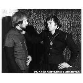 Mike Ferguson (left) as Horatio and Paul Karo as Hamlet (Alexander Theatre)