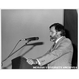 Mr John Dawkins (Minister for Employment Education and Training) at Monash-Gippsland Institute affiliation ceremony