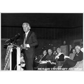 Prime Minister, Mr Bob Hawke opening Fifth Assembly of World Conference of Religion and Peace