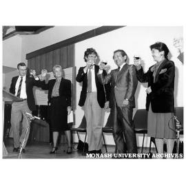 Reception for Mr Hiroyuki Iwaki (second from right) inaugural Fellow of the Faculty of Arts