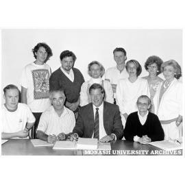 Professor Denis Kiellerup with students of Centre for Enterprise Development