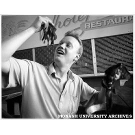 Guy Werner with edible seaweed
