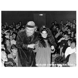 Dr Ian Dickson of Victoria College and 'assistant' at 'Chemfest'