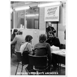 Professor Noel Murray talking to students